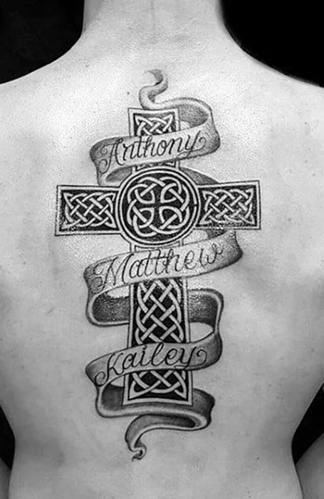 Cross Tattoo With Names