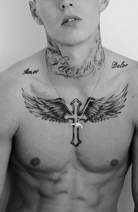 Cross Tattoo On Chest  Tattoo Designs Tattoo Pictures