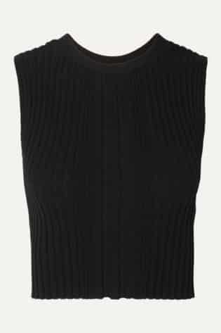 Dion Lee Opacity Cropped Ribbed Knit Tank