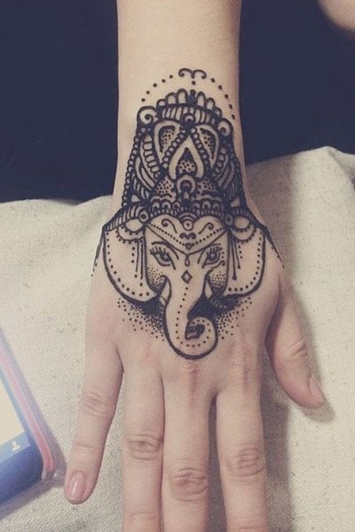 Elephant Hand Tattoo