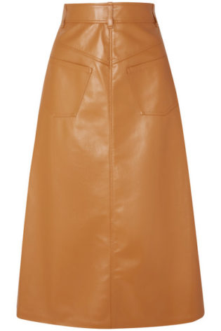 Faux Leather Midi Skirt