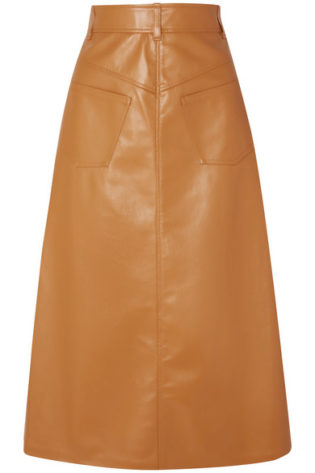 Faux Leather Midi Skirt
