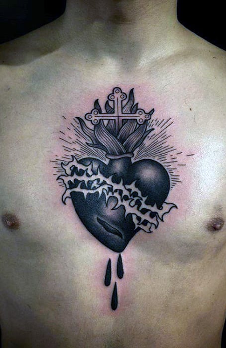Heart Cross Tattoo