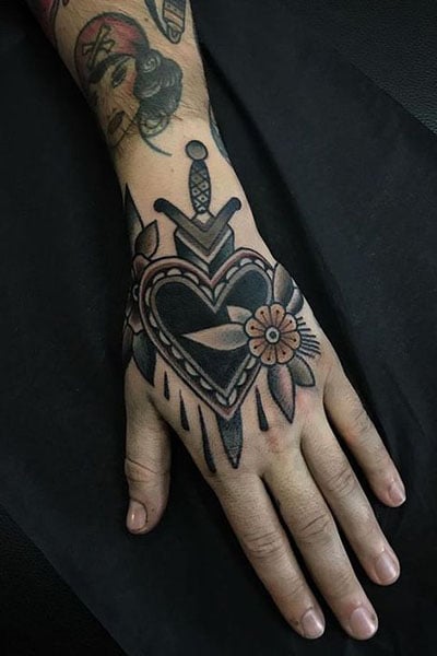 Heart Hand Tatto