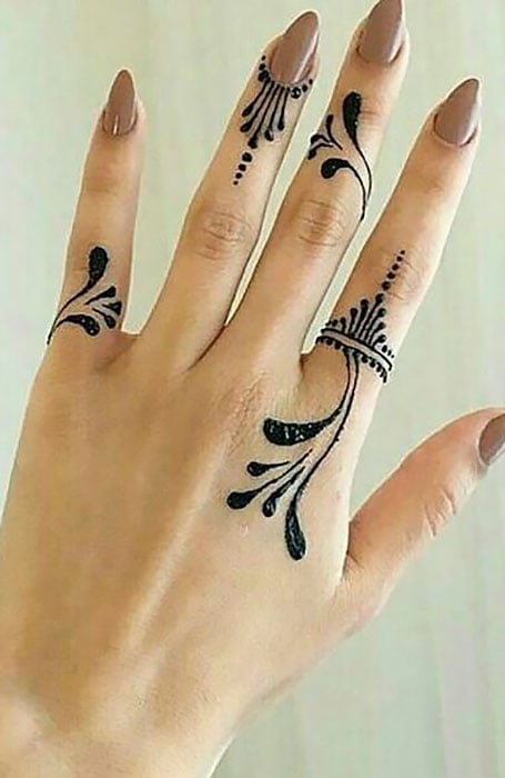 How To Apply Simple Finger Mehndi Designs  Henna Tattoo by Jyoti Sachdeva   YouTube