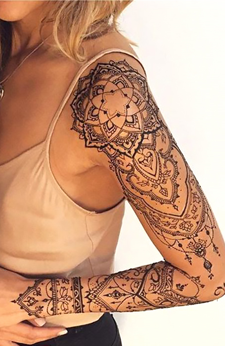 Beautiful Henna Arm Tattoo