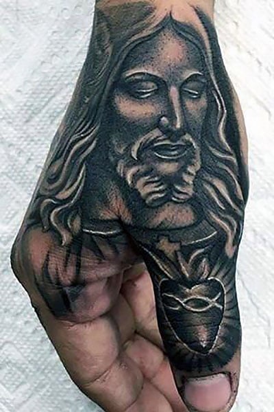 Jesus Hand Tattoo