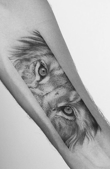 Lion Eyes Tattoo