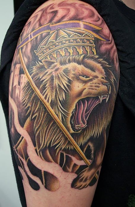 lion roar tattoo