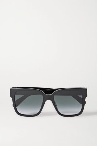 Oversized Square Frame Acetate Sunglasses