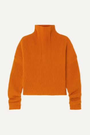 Petar Petrov Kate Ribbed Cashmere Turtleneck Sweater