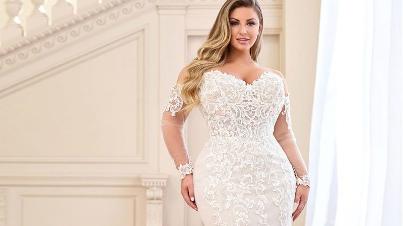 plus size bridal gowns with sleeves