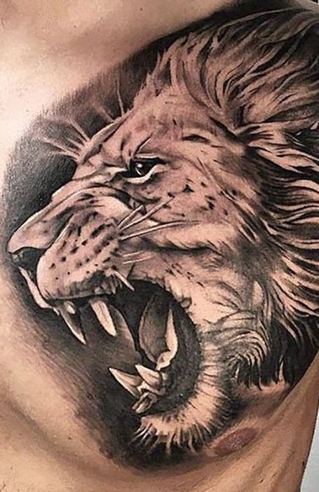 roaring lion tattoo sketch