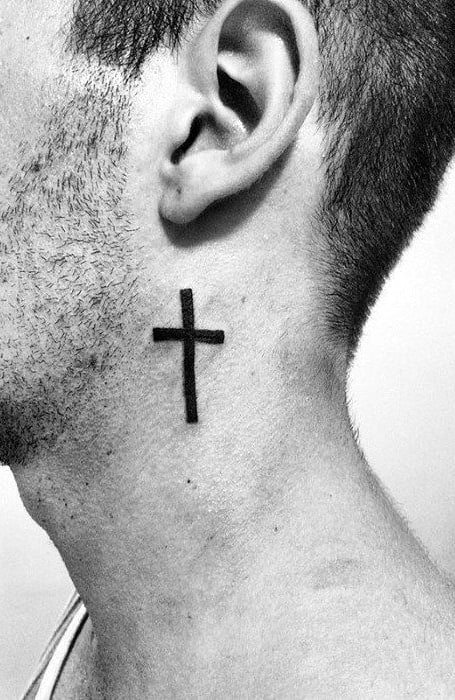 3 cross tattoo on neck painTikTok Search