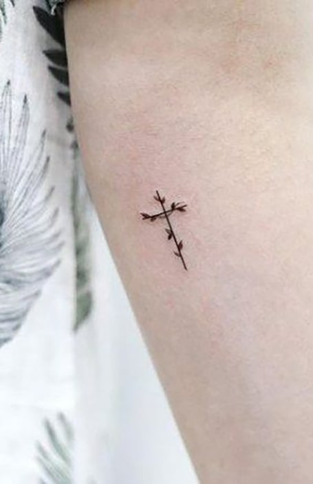 61 Simple And Outstanding Cross Tattoos On Wrist Expressing Belief  Psycho  Tats