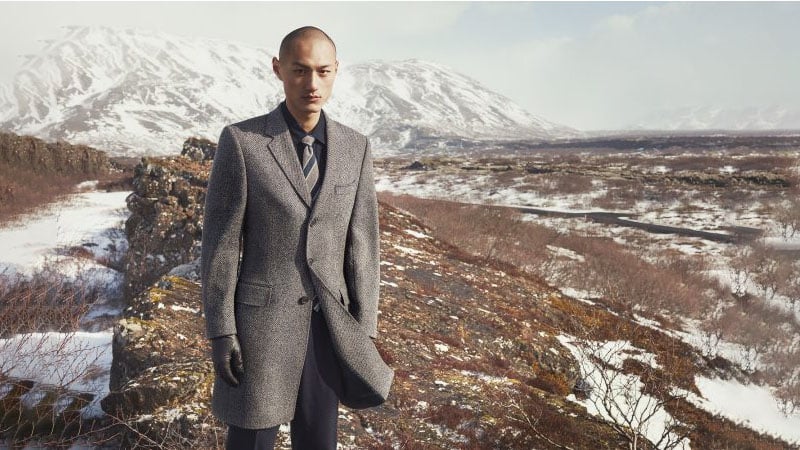 Men Coat Formal Autumn Overcoat Fashion Winter Coat Slim fit Outwear Long sleeve