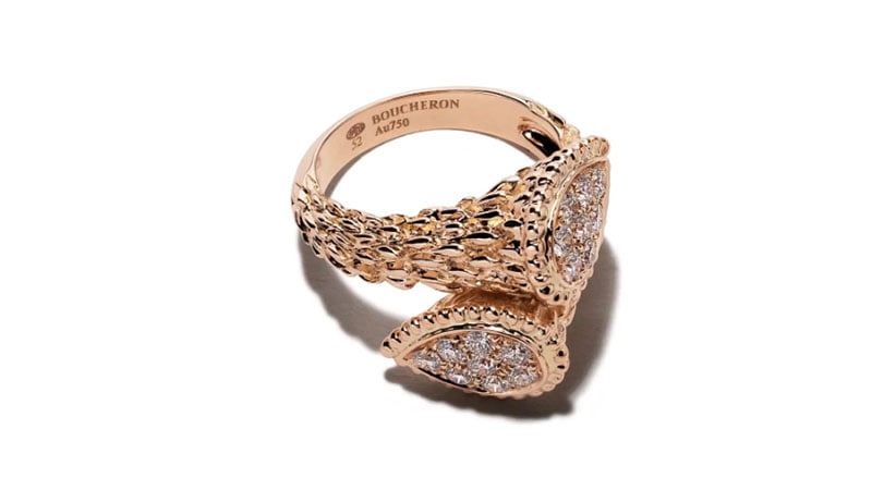 18kt Rose Gold Diamond Serpent Bohème Toi Et Moi