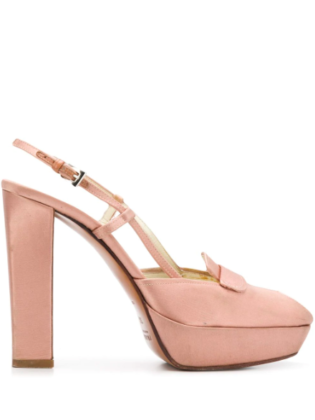 2000's Platform Slingback Pumps