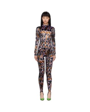 Brown & Purple Printed Jumpsuit