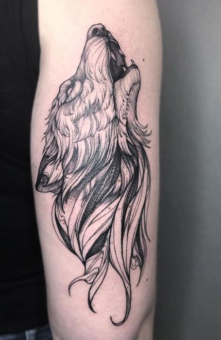 Howling Wolf Tattoo