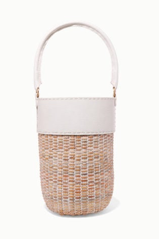 Lucie Leather And Straw Tote