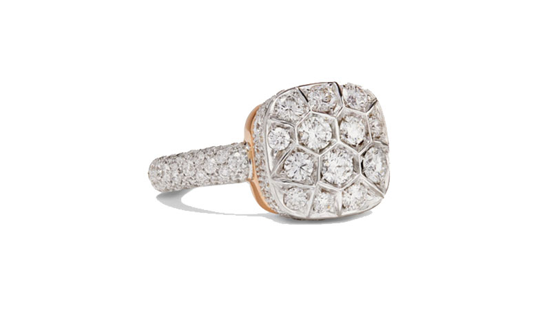 Nudo 18 Karat Rose And White Gold Diamond Ring
