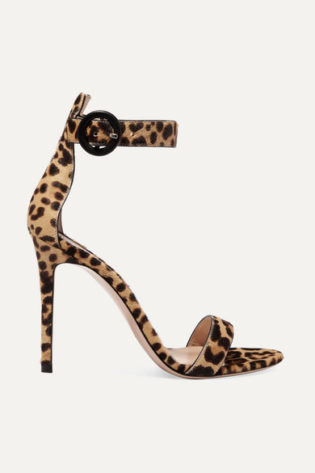 Portofino 100 Leopard Print Calf Hair Sandals