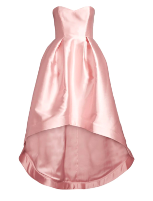 Roxanne Satin Strapless High Low Gown