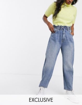 Reclaimed Vintage Inspired The '96 Mom Jean With Gathered High Waist