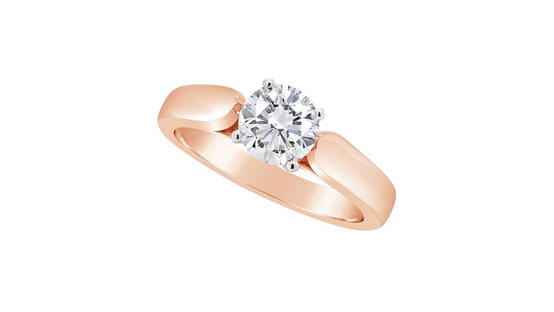 Round Diamond Solitaire 14k Engagement Ring