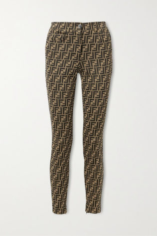 Stretch Jacquard Skinny Pants