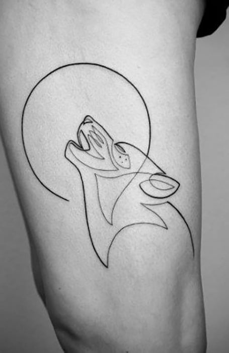 Simple Wolf Tattoo