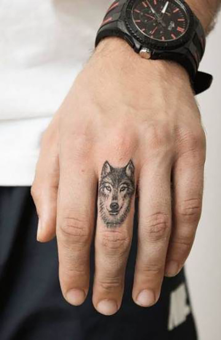 Small Wolf Tattoo