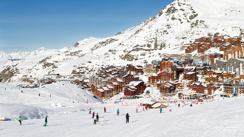 View Of The Val Thorens Ski Resort Of Three Valleys , France