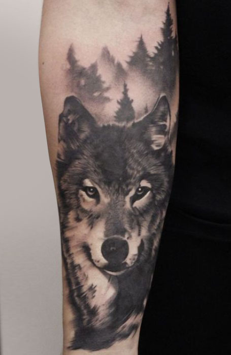 Wolf Forearm Tattoo