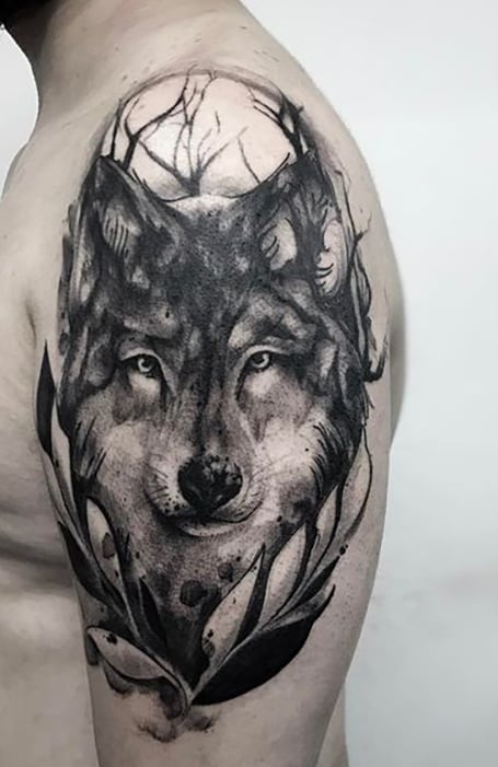 Wolf Shoulder Tattoo