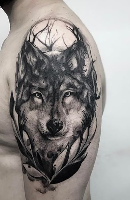 Wolf Tattoo  Wolf tattoos Tribal animal tattoos Tribal wolf tattoo