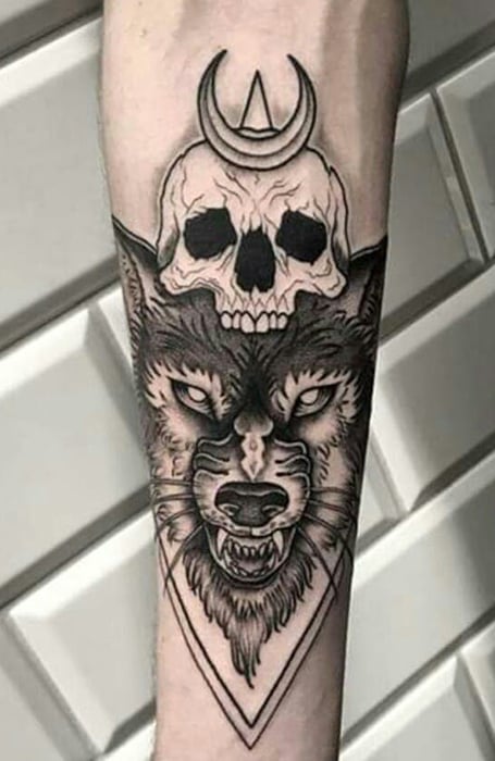 Wolf Skull Tattoo