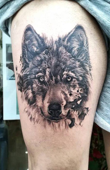 Tattoo unterarm mann wolf