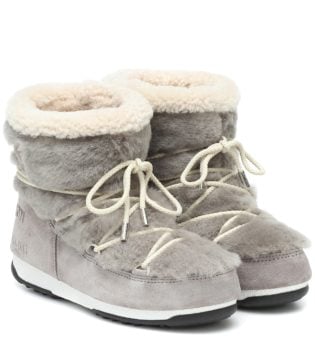 X Moon Boot Shearling Ankle Boots