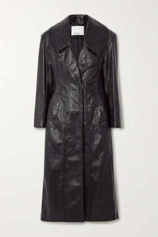 3.1 Phillip Lim Zip Detailed Paneled Leather Coat