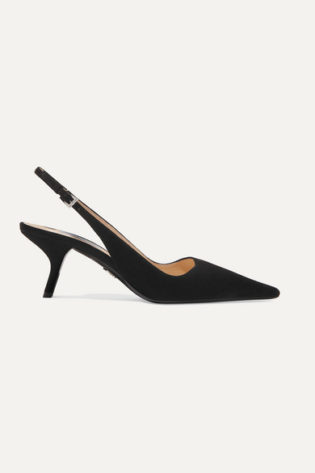 65 Suede Slingback Pumps