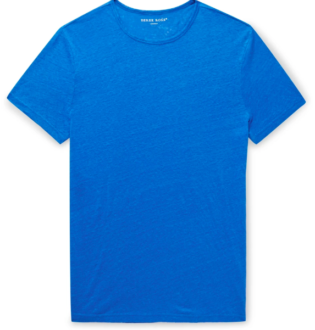 Azure Jordan Linen T Shirt | Derek Rose