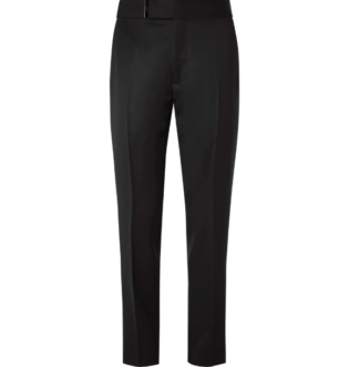 Black Black Atticus Wool And Mohair Blend Grain De