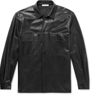 Black Johnny Leather Shirt Jacket