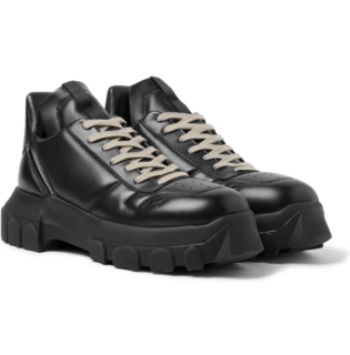 Black Leather Sneakers | Rick Owens | Mr Porter