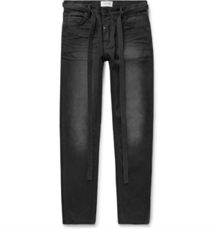 Black Slim Fit Belted Cotton Canvas Jeans | Fear Of God | Mr Porter