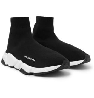 Black Speed Sock Stretch Knit Slip On Sneakers | Balenciaga | Mr Porter