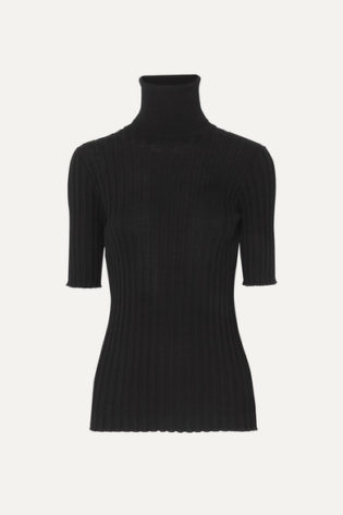 Bottega Veneta Ribbed Merino Wool Blend Turtleneck Sweater