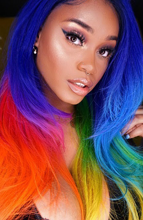 15 Cool Rainbow Hair Color Ideas To Rock In 21 The Trend Spotter